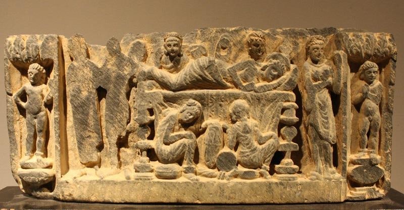Ancient Region of Gandhara 2nd/3rd century Grey schist 6.5 in.