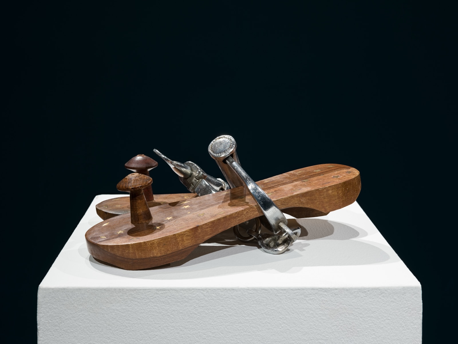 G.R. Iranna Hold the Peace Wood, stainless steel, and brass 4 x 6 x 8 in. 2009
