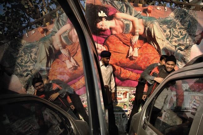 Raghu Rai Reflection at Lajpat Nagar Village Edition of 10 2005 Digital scan of photographic negative on archival paper 20 x 30 in.