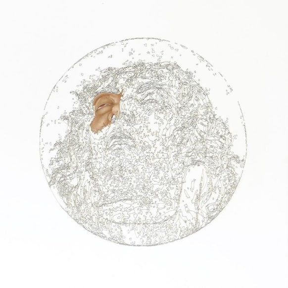 Muhammad Zeeshan SPECIAL 'SIRI' SERIES 2 2011 Gouache and laser score on wasli 18 x 18 in