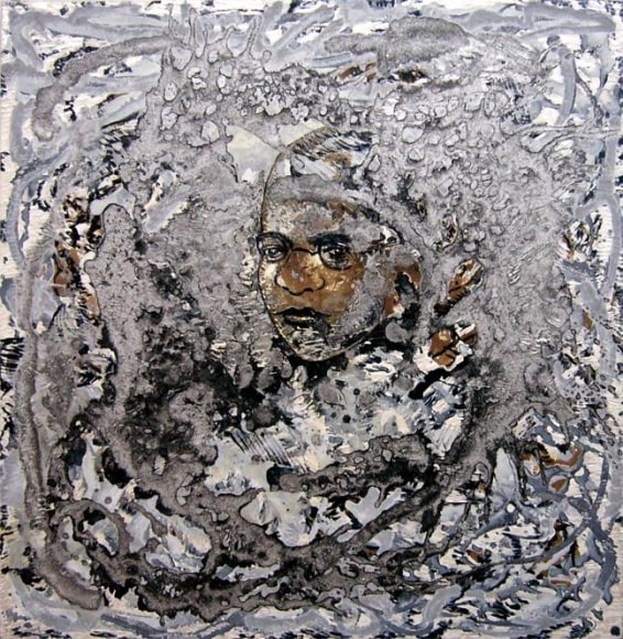Jayashree Chakravarty UNTITLED 6 (FACE OF A CHILD) 2009 Acrylic and oil on canvas 35 x 36 in.