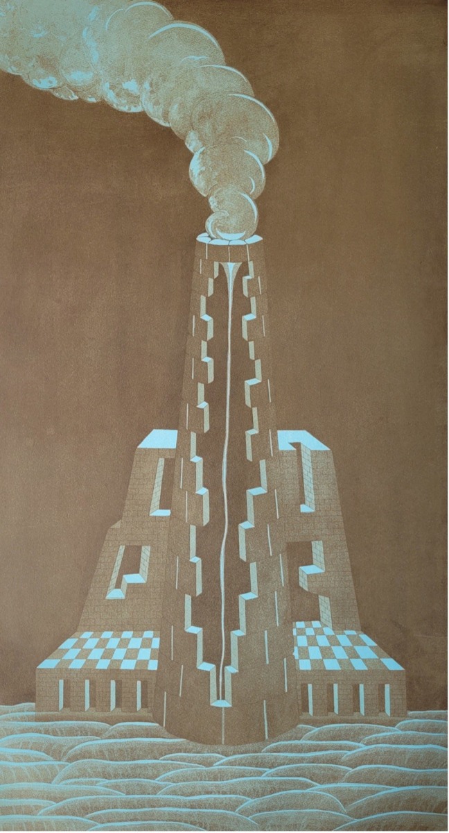 Gigi Scaria Hydrosphere I, 2022 Etching on Somerset paper 36h x 20w in 1/20
