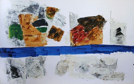 Ram Kumar ABSTRACT LANDSCAPE 1 2002 Acrylic on paper 22.5 x 35 in.