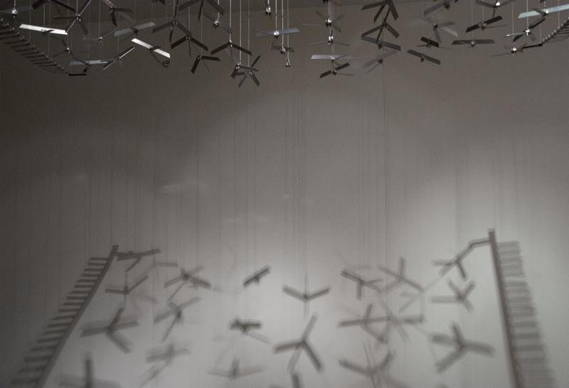 Abdullah M. I. Syed THE FLYING RUG OF DRONES (Ed. of 3) 2009 Box-cutter knife blades and stainless steel 48 x 96 in.