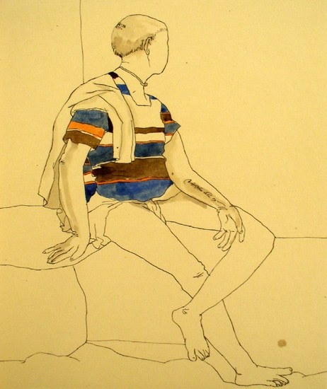 Laxma Goud WC DRAWING 4 Watercolor and ink on paper 11 x 9 in.