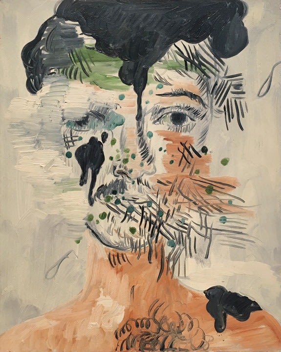 Salman Toor Humiliated Ancestor 5 2016 Oil on panel 10 x 18 in.