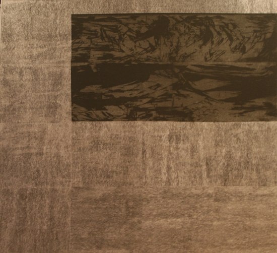 Yogesh Rawal STORM Tissue paper, cellulose & synthetic resin on wood 48 x 48 in. SOLD
