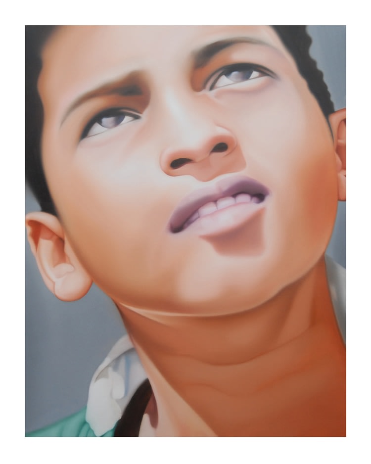 Riyas Komu, Borivali Boy II, 2008, Oil on canvas, 60 x 48 x 1.50 in