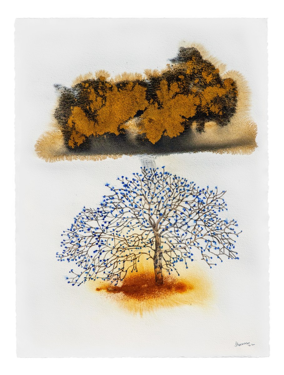G. R. Iranna Under the Planet (9), 2022 Mixed media on paper 30h x 22w in