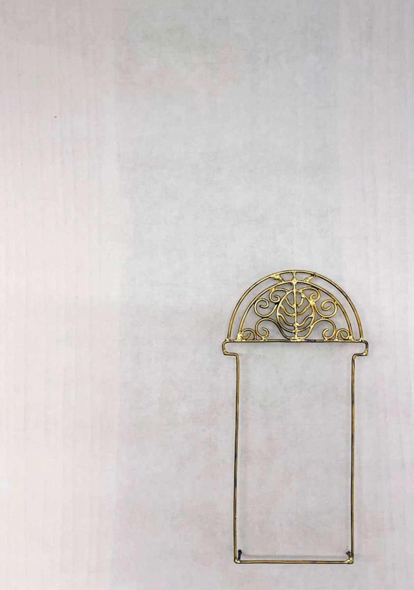 Najmun Nahar Keya Yume-no-sen (9) Gas welded brass and gold leaf on Japanese paper, wood, archival glue 16 x 11.5 in. 2019