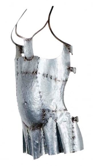 Naiza Khan ARMOUR-CORSET IV 2007 Galvanized steel 31.5 x 20 x 16 in. SOLD