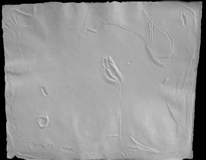 Somnath Hore WOUND SERIES 8 1979 Cast handmade paper 19 x 25 in.