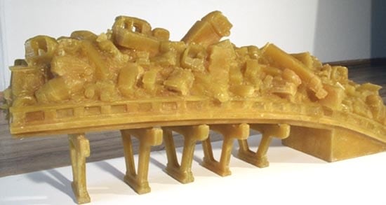 Jitish Kallat PETRUM OPUS 2006 Cast resin 23 x 61 x 19 in.