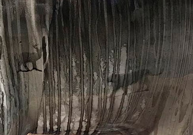 Arunkumar H.G. Elephant (Detail) 2018 Paper pulp, cement, wood glue, aluminum, floor paint and clear coat 32.5 x 17.5 x 37 in.