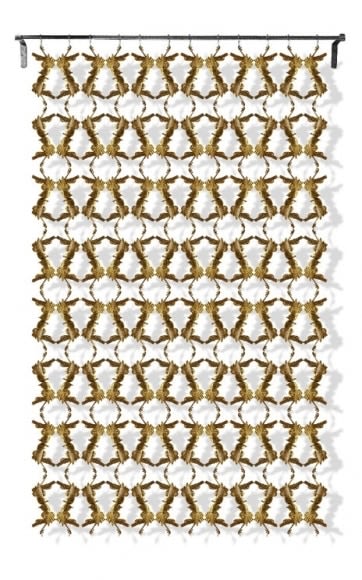 Adeela Suleman After All It’s Always Somebody Else Who Dies 2 (Ed. Of 3) 2018 Steel with 22k gold plating 84 x 49 in.