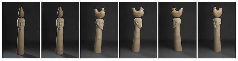 Mayyur Gupta THIEF I 2007 - 08 Wood 46.5 x 9 x 11.5 in. UNAVAILABLE (Multiple views of the same sculpture)