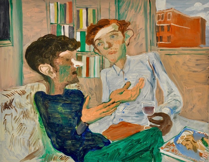 Salman Toor How Can I Explain 2015 Oil on canvas 11 x 14 in.