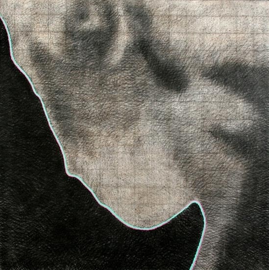 Sajal Sarkar OTHER SIDE 2006 Oil and charcoal on canvas 48 x 48 in.