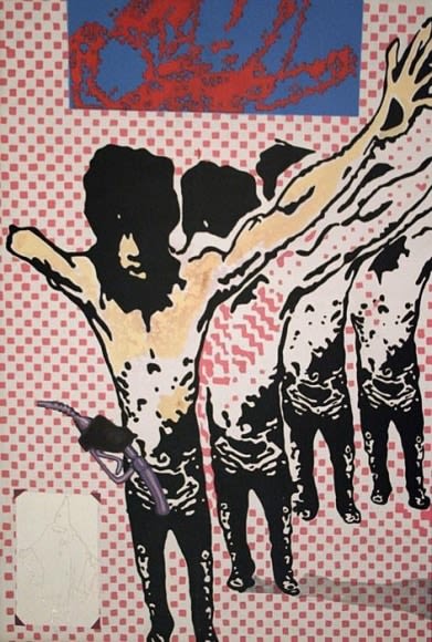 Jitish Kallat COVERING LETTER 5 2004 Mixed media on canvas 72 x 48 in.