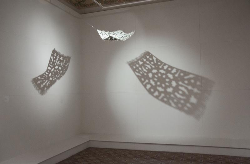 Abdullah M. I. Syed THE FLYING RUG IV 2011 Folded U.S. one dollar bills and staple pins 24 x 38 in.