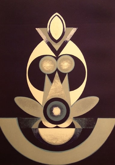 G.R. Santosh UNTITLED BLUE A Print 24 x 18 in.