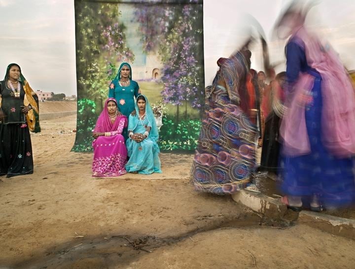 Raghu Rai BACKDROP SERIES 4 2009 Digital scan of photographic negative on archival paper 20 x 30 in.