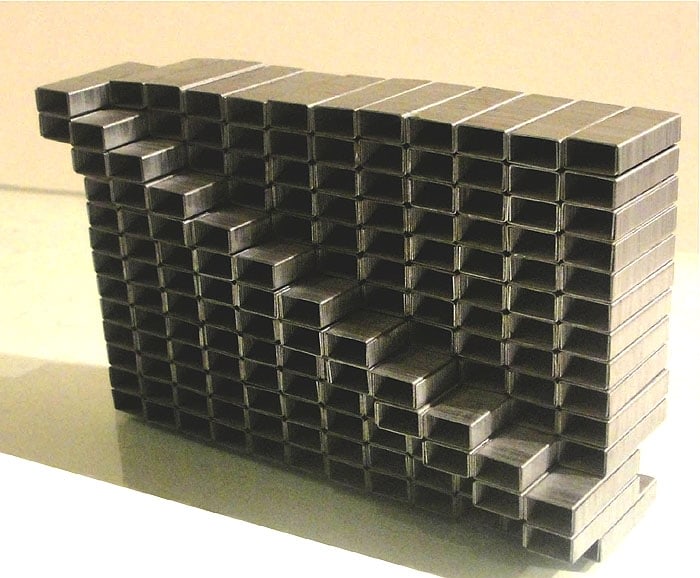 Pooja Iranna UNTITLED IV 2010 Staple pins 3.5 x 4.5 x 1.5 in.