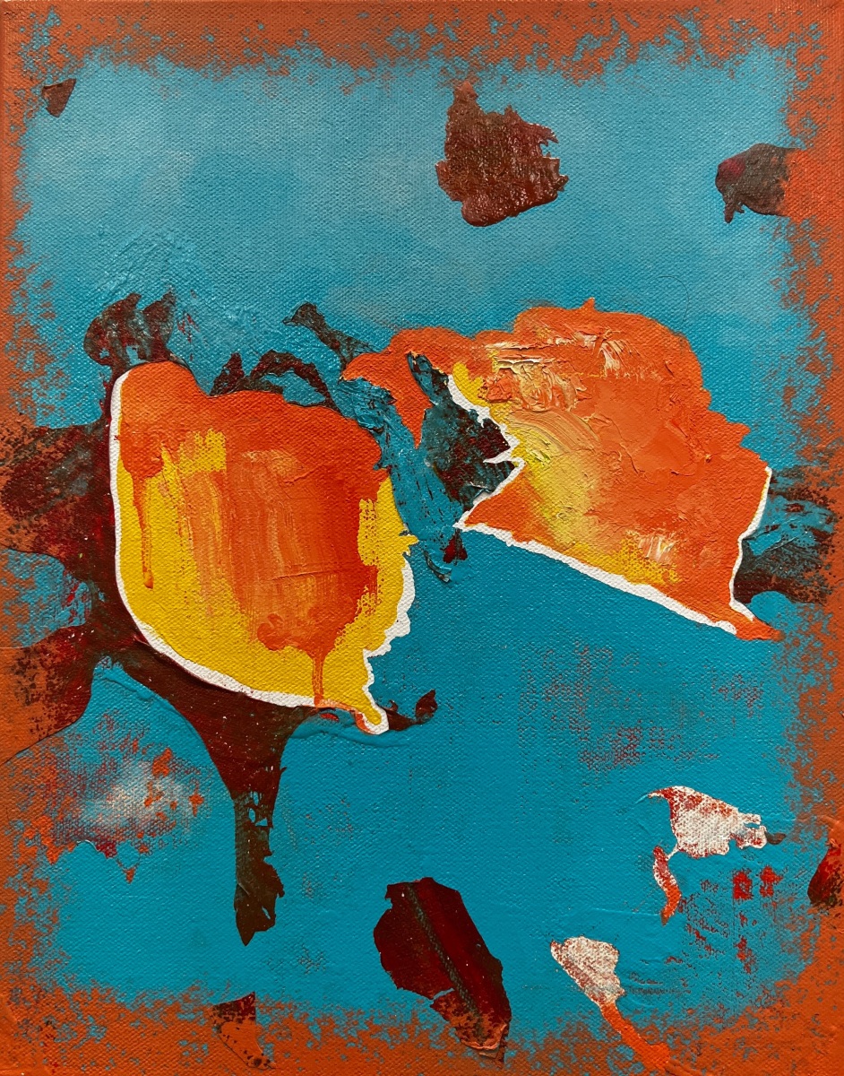Nitin Mukul Puddle Jump, 2020 Oil on canvas 14h x 11w in