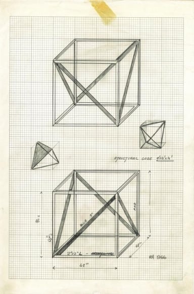 Rasheed Araeen Original Drawings for Sculpture (5-8) 1965- 68 Various NFS