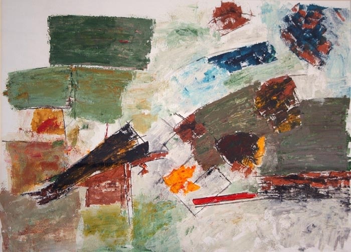 Ram Kumar UNTITLED 5 2004 Acrylic on paper 17.5 x 22.5 in.