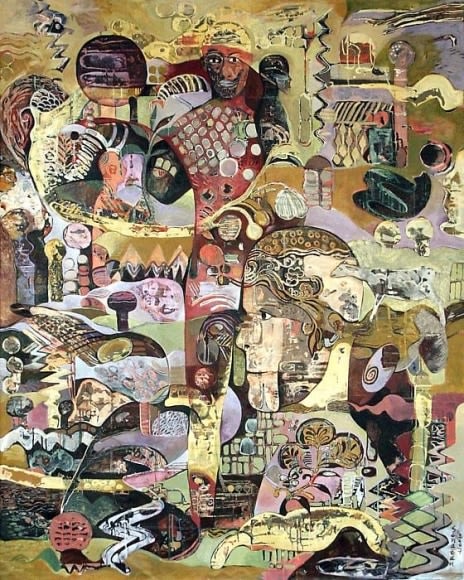 Sanatan Saha UNTITLED I 2007 Acrylic and oil on canvas 60 x 48 in.