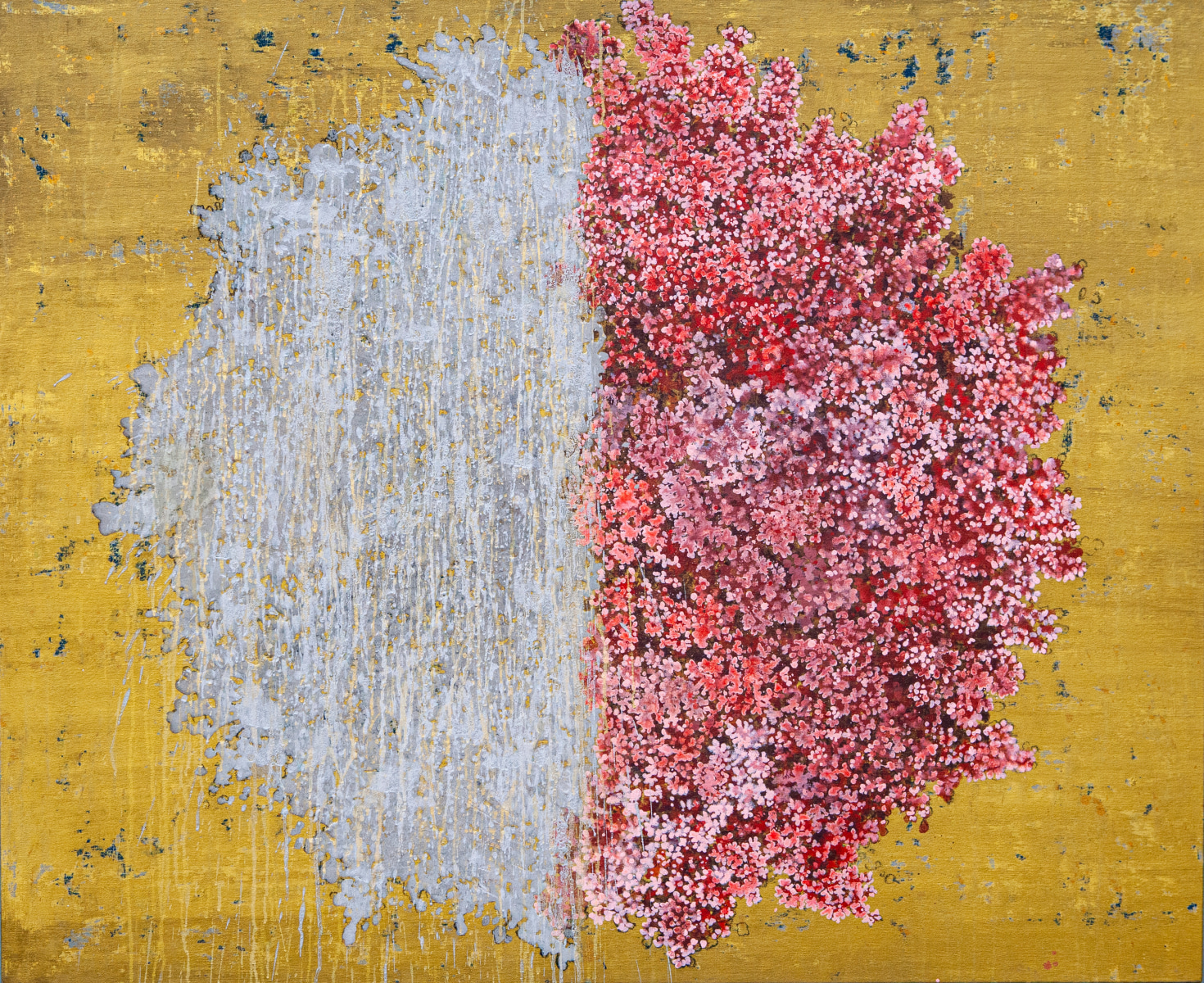 G. R. Iranna Tree with Dust Shadow, 2022 Acrylic on canvas 54h x 66w in