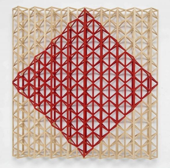 Rasheed Araeen Red Square (After Malevich) 2015 Acrylic on wood 63 x 63 x 7 in.