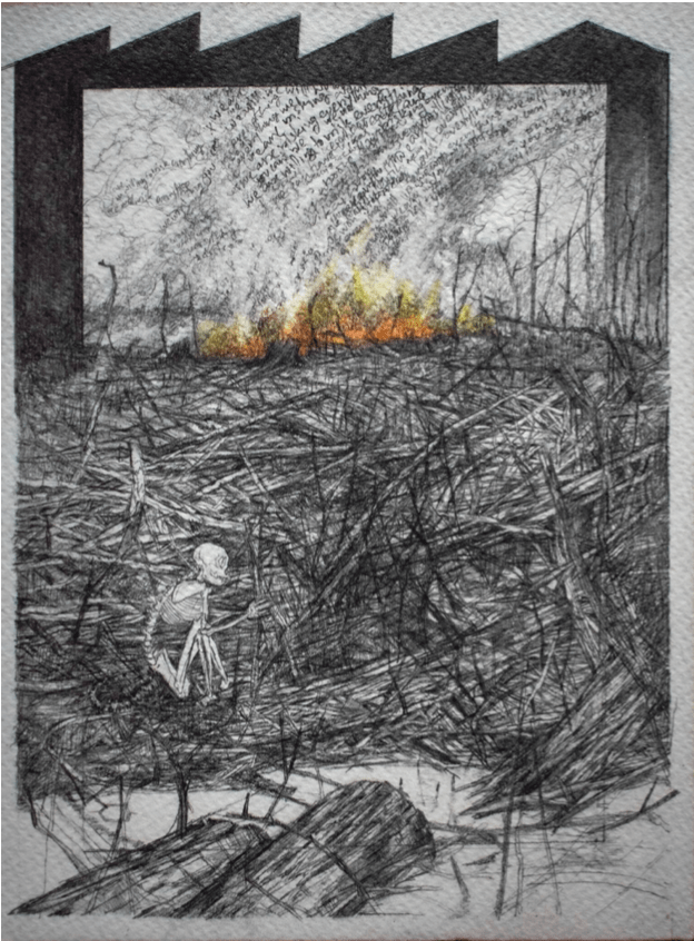 Swagata Bhattacharyya Work No. 5C (Untitled), 2022 Graphite and colored pencil on paper 8.27h x 5.83w in