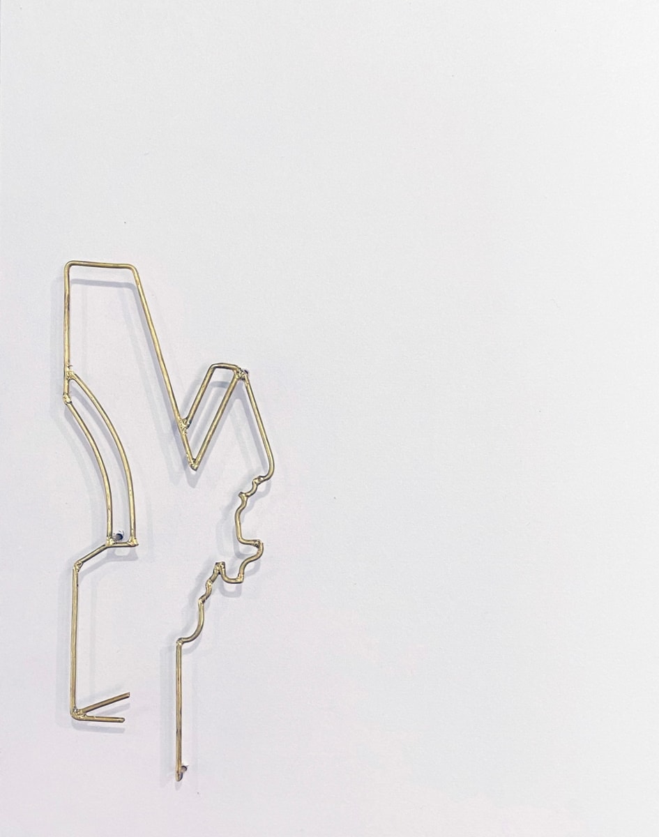 Najmun Nahar Keya Yume-no-sen (1) Gas welded brass and gold leaf on Japanese paper, wood, archival glue 16 x 11.5 in. 2019