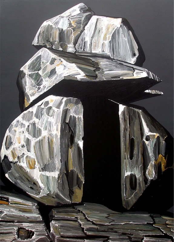 Rajan Krishnan Hermit's Dwelling on the Hill by the River 2011 Acrylic on canvas 84 x 60 in.