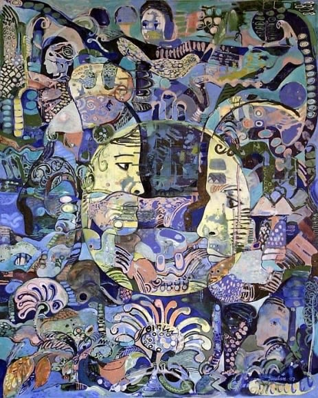 Sanatan Saha UNTITLED II 2007 Acrylic and oil on canvas 60 x 48 in.