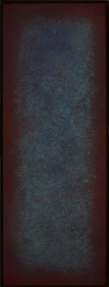 Natvar Bhavsar GUNTHAN 2005 Oil on canvas 40 x 13.5 in.