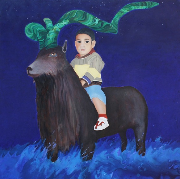 Sana Arjumand IN THE PLAYGROUND 3 - VOYAGE 2010 Oil, acrylic and inks on canvas 48 x 48 in. NFS