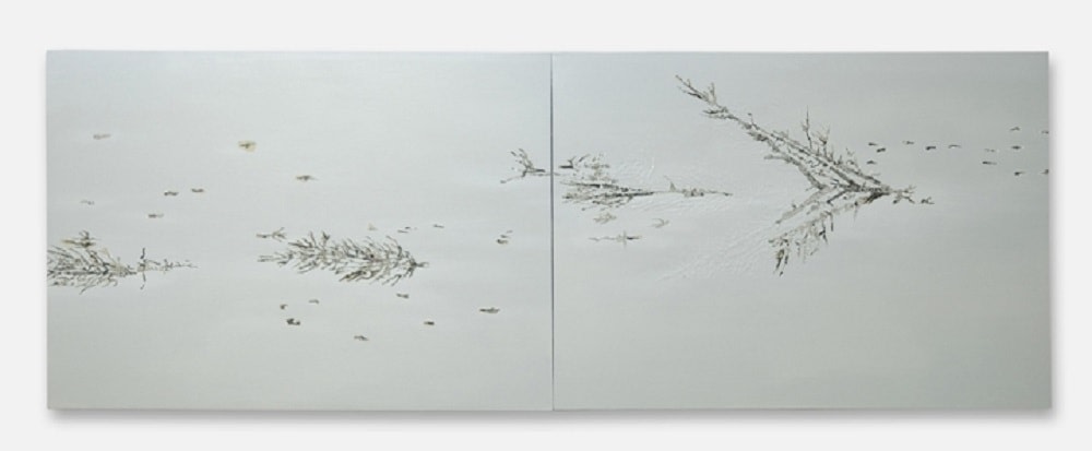 Saad Qureshi Surfaces 2013 Mixed media on canvas 30 x 84 in.