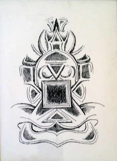 G.R. Santosh DRAWING 3 Ink on paper 9.5 x 7 in.