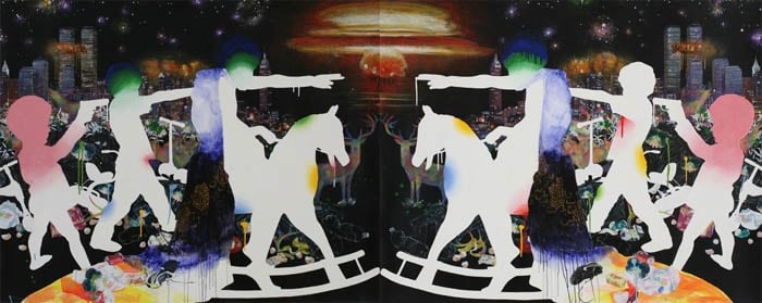 Faiza Butt UNTITLED (MIXED MEDIA) 2008 Mixed media on paper 48 x 120 in.