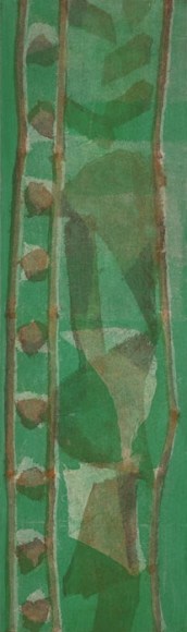 Manish Pushkale SUNDAY'S MELODY 2008 Oil on canvas 48 x 14 in.