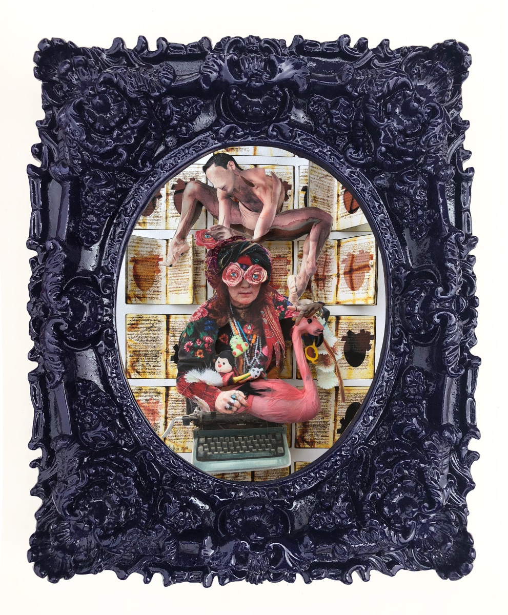 Mohsin Shafi, You Make Me Feel Mighty Real, 2018, Hand-cut mixed media collage, 5.50 x 6.50 in