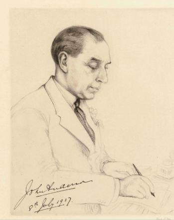 Mukul Dey, John Audesson, Governor of Bengal, 1937, drypoint etching on paper, 9.88 x 7.88 in