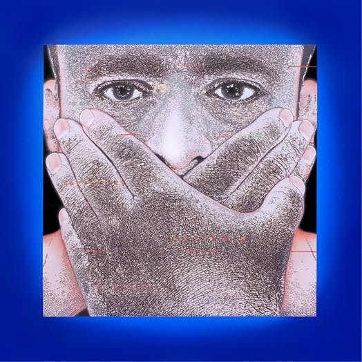 Prasanta Sahu MUTE 2007 Acrylic on canvas 72 x 72 in.