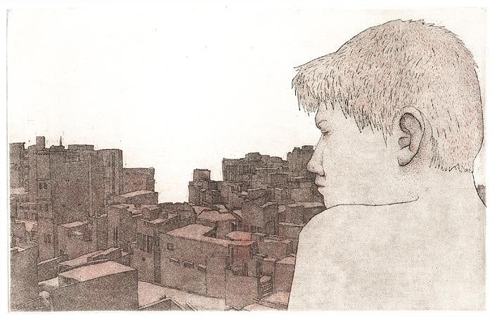 Damon Kowarsky RAWALPINDI I 2008 Etchings on paper 5.5 x 9 in.