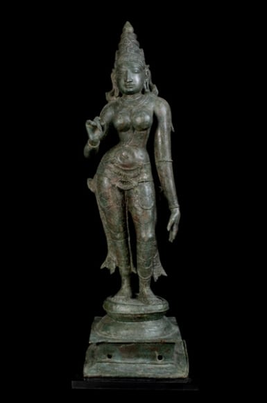 Uma in the form of Shivakami South India Chola Period, late 11th - early 12th century Bronze 25.6 (H) in.
