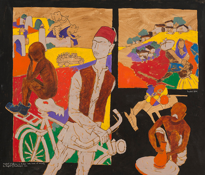 M. F. Husain Autobiography Pechwel n/d Oil on canvas 60 x 60 in