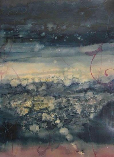 Indrapramit Roy DUSK 2006 Watercolor on paper 54 x 40 in. SOLD